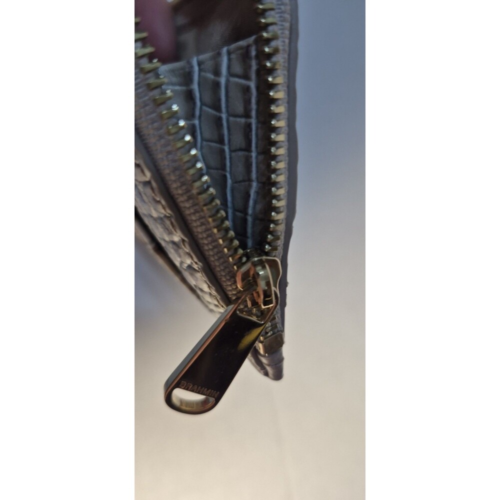 Brahmin White Croc-Embossed Zip Wallet - Picture 8 of 13